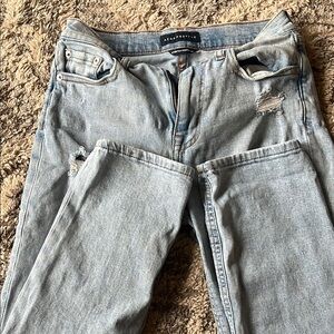 Aeropostale Women's Light Blue Distressed Jeans